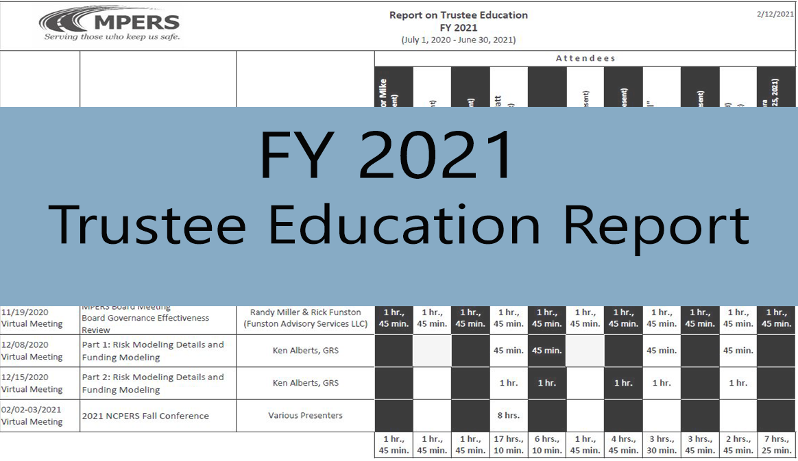 FY 2021 Trustee Education Report